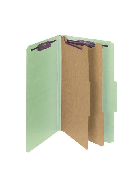 Pack Of 10 Pressboard Classification File Folder Dark Blue/Brown