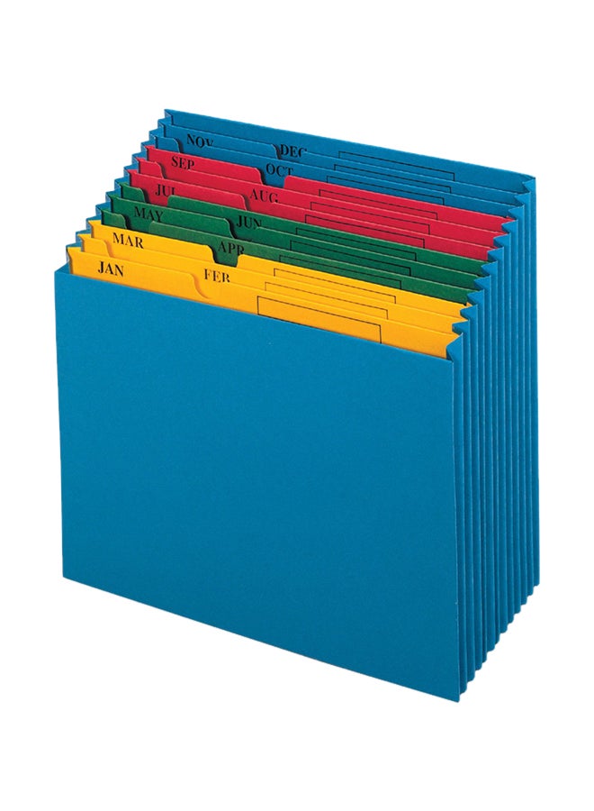 Globe Weis Pendaflex QuickVue Monthly Index Project File Blue - Image 1