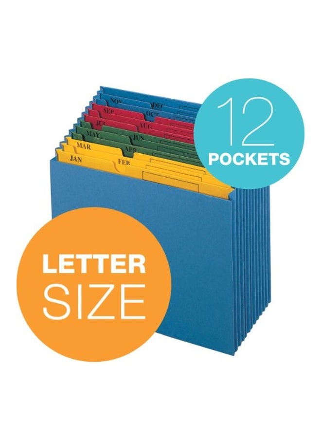 Globe Weis Pendaflex QuickVue Monthly Index Project File Blue - Image 2