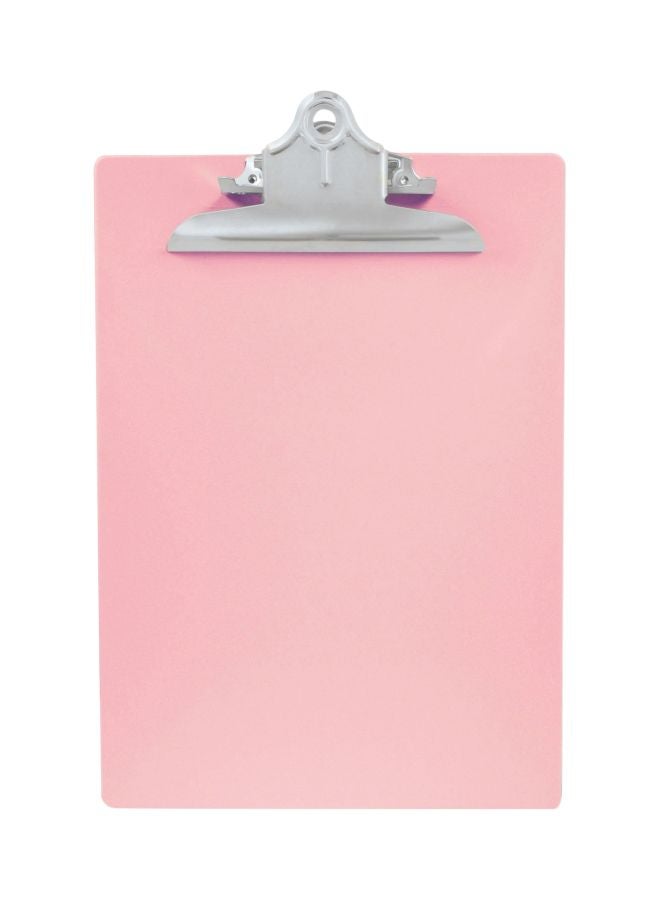 Saunders Recycled Plastic Clipboard Pink/Silver