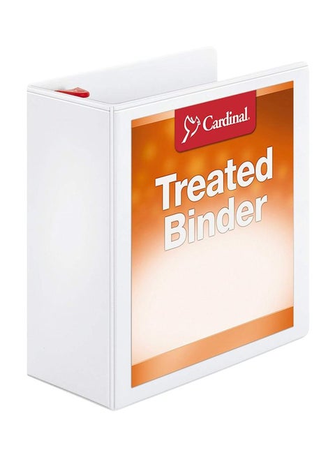 ClearVue Slant D Ring Binder White/Orange