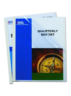 C-Line 50-Piece Report Cover With Binding Bar Set Clear  - Image 2