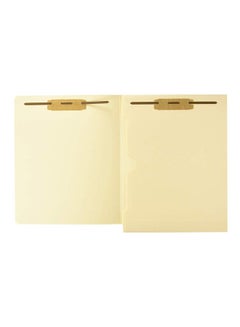 Smead 50-Piece End Tab Fastener File Folder With Full Pocket Beige/White/Black  - Image 2