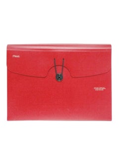 Mead Five Star Poly Expanding File Red/Black 