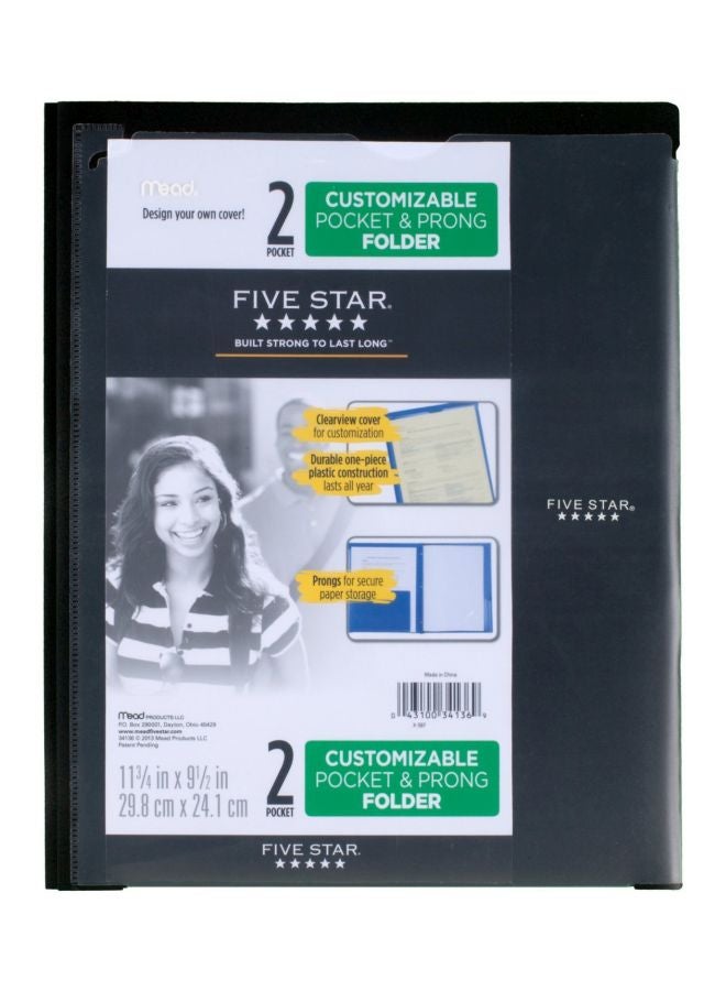 Five Star 4-Piece Two Pocket Folder With Prong Fastener Set Multicolour - Image 2