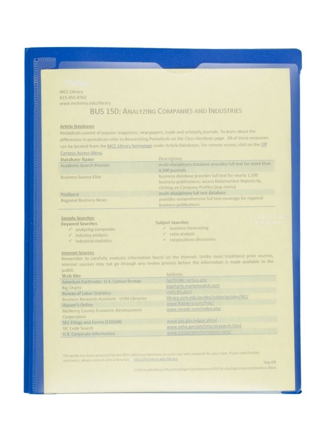 Five Star 4-Piece Two Pocket Folder With Prong Fastener Set Multicolour - Image 5