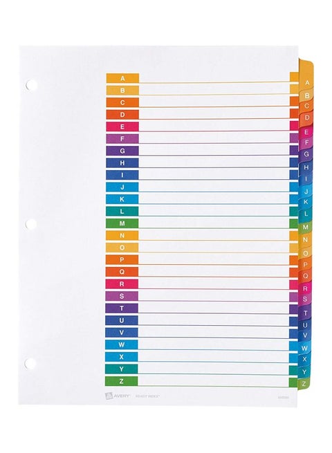 3-Piece Customizable Multicolor Tabs Multicolour
