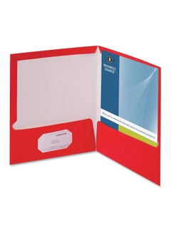 Business Source 2-Pocket Report Covers With Bus Card Holder Black  - Image 2