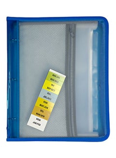 C-Line 13-Pocket Expanding File With Zipper Blue/Clear  - Image 1