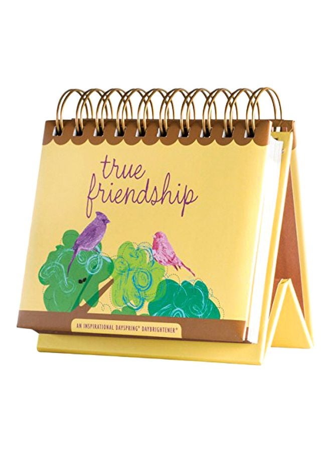Dayspring - True Friendship Flip Paper Calendar Beige/Brown/Green - Image 1