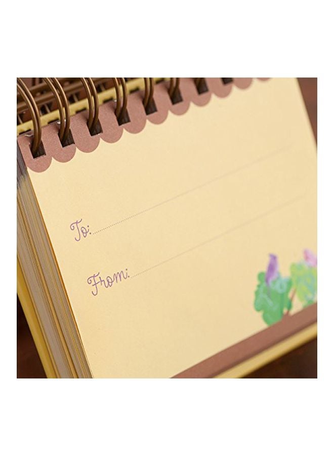 Dayspring - True Friendship Flip Paper Calendar Beige/Brown/Green - Image 1