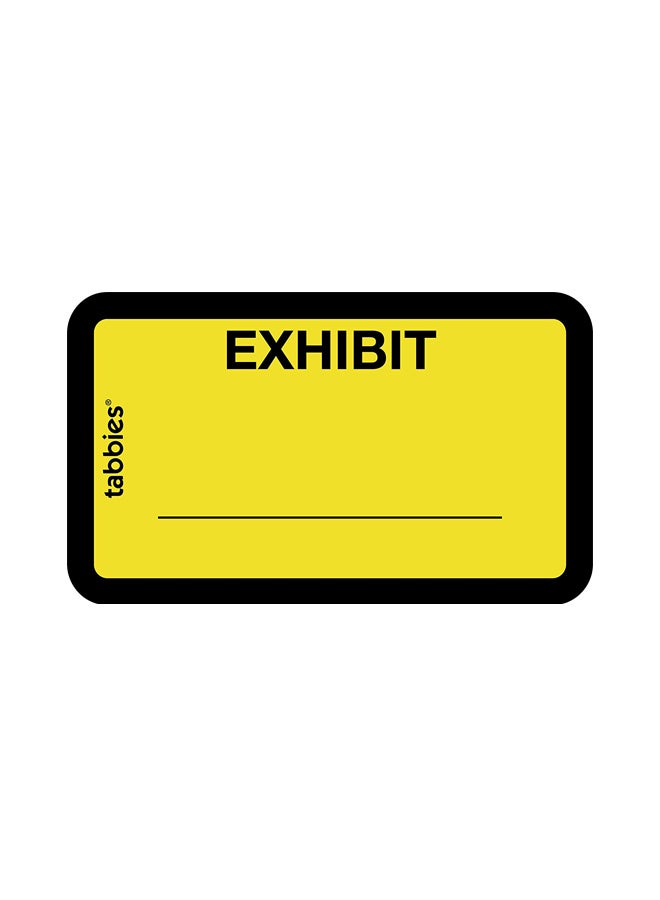 tabbies - 252-Piece Legal Exhibit Labels Yellow/Black - Image 1