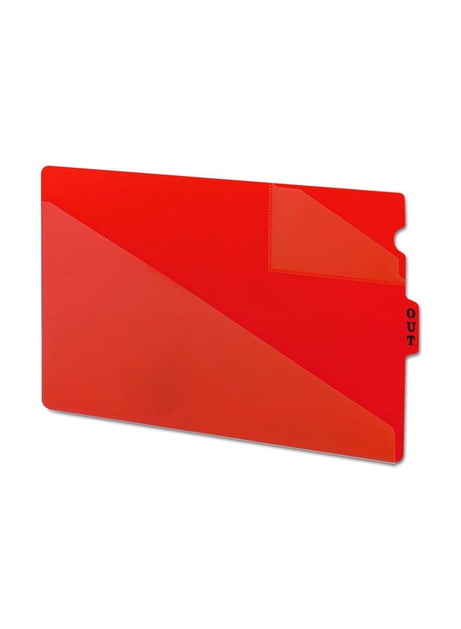 Smead - 50-Piece Two-Pocket File Guide Set Red - Image 1