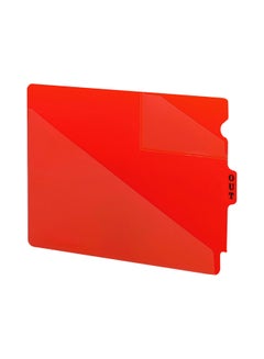 Smead 50-Piece File Guide With Diagonal-Cut Pocket Set Red 