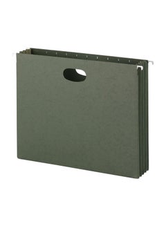 Smead 10-Piece Hanging Expanding File Folder Green  - Image 1