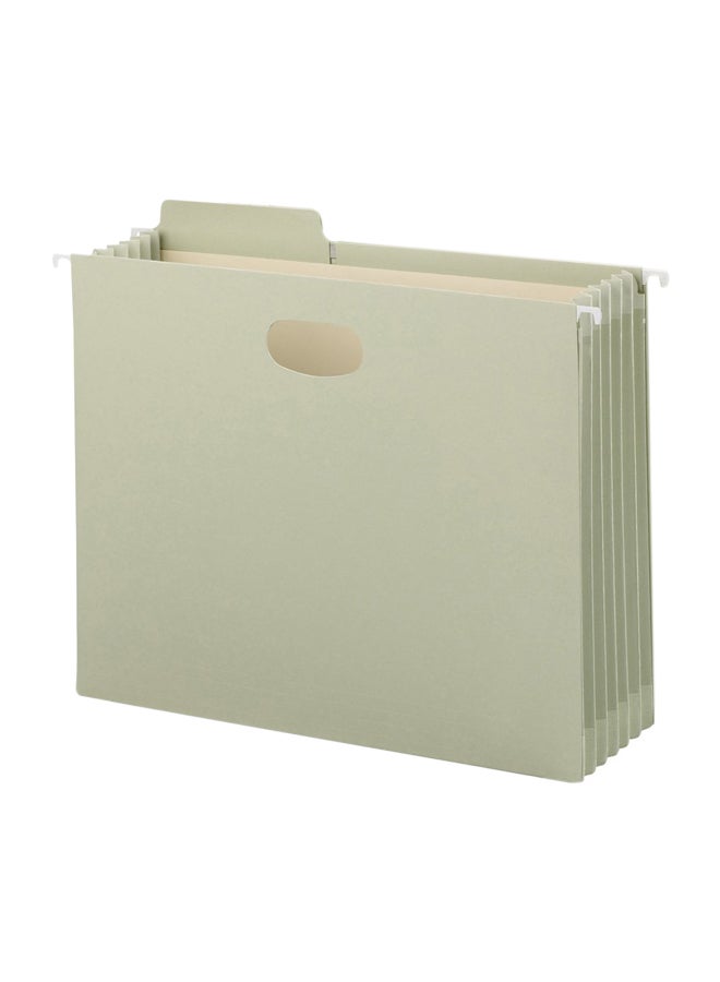 Smead - 9-Piece Hanging Expanding File Folder With Built-in Tabs Moss - Image 1