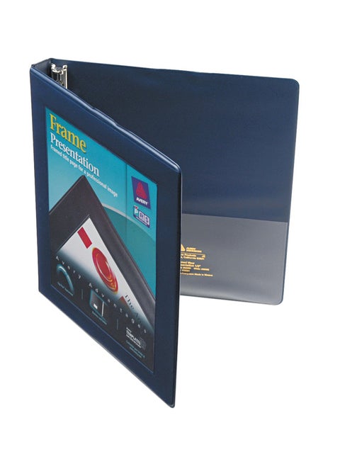 Non Locking Slant Ring View Binder Navy Blue