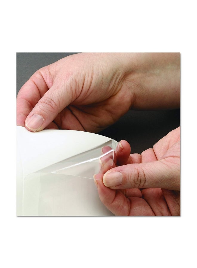 Smead 100-Piece Self-Adhesive Pocket Business Card Holder Clear - Image 2