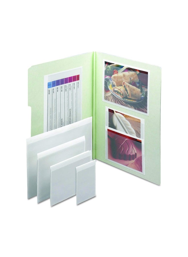 Smead 100-Piece Self-Adhesive Pocket Business Card Holder Clear - Image 3