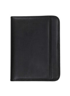 Business Portfolio With Secure Zippered Closure Black