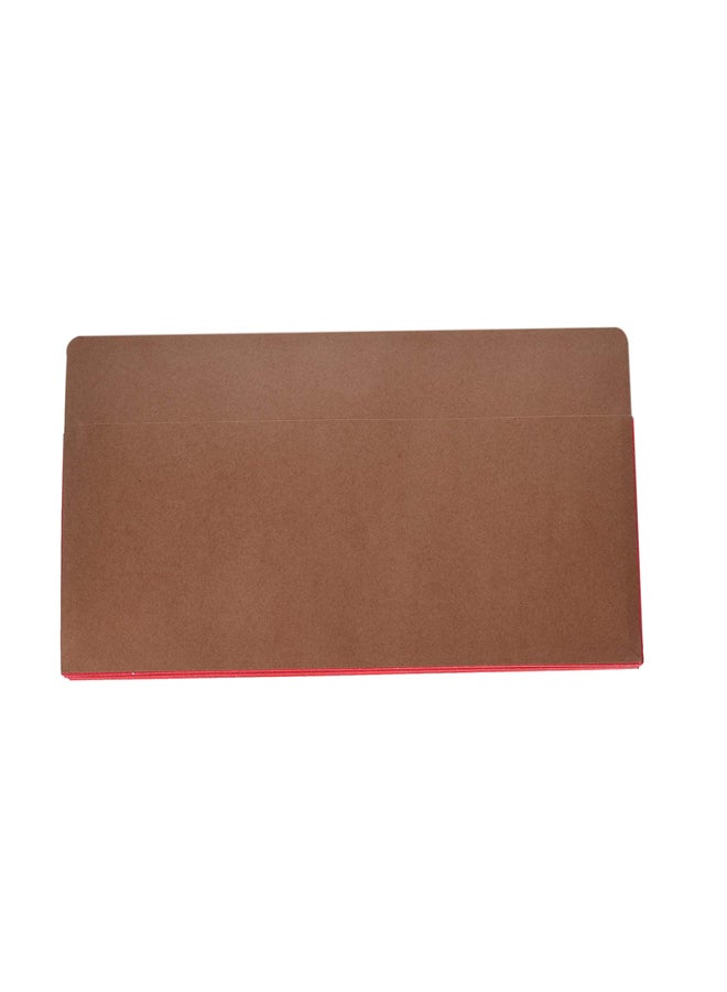 Smead 10-Piece Expansion File Pocket Brown/Red - Image 1