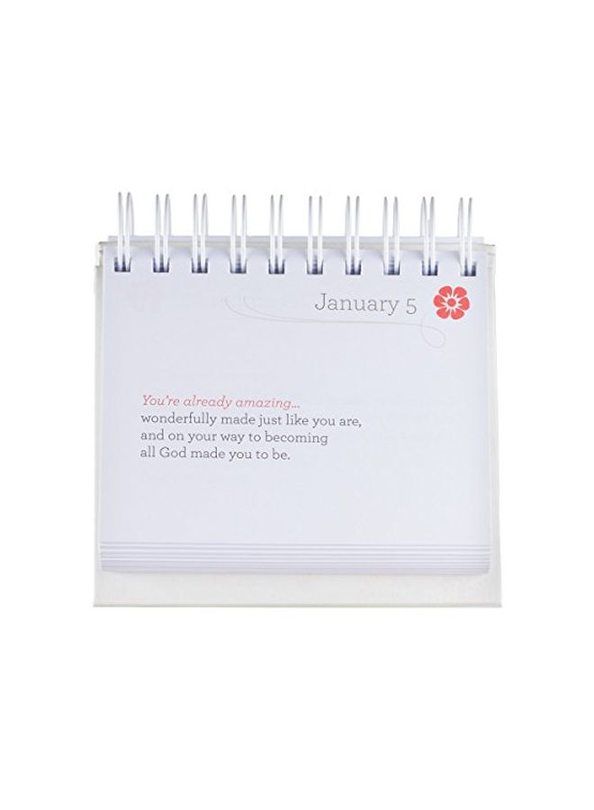 Dayspring - You're Already Amazing Flip Calendar Off White/Black/Red - Image 1