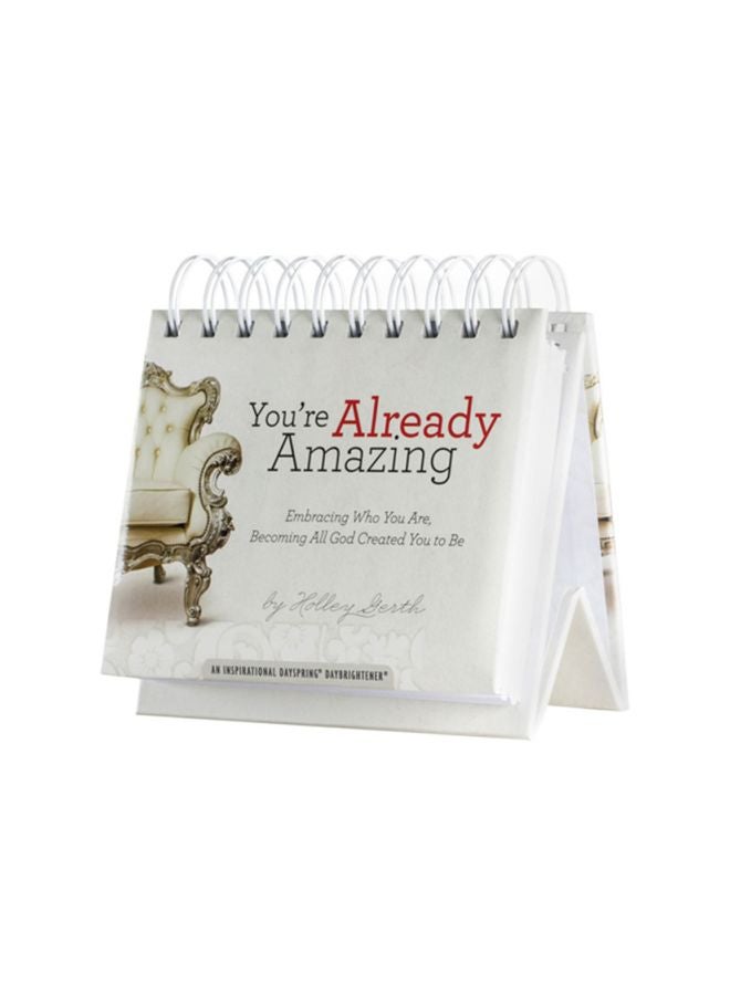 Dayspring - You're Already Amazing Flip Calendar Off White/Black/Red - Image 1