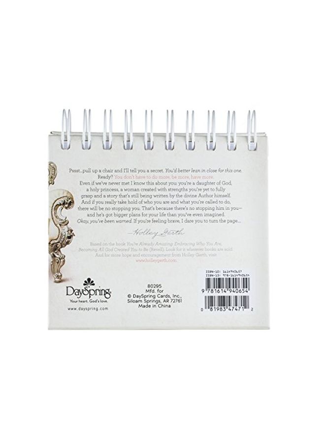 Dayspring - You're Already Amazing Flip Calendar Off White/Black/Red - Image 1