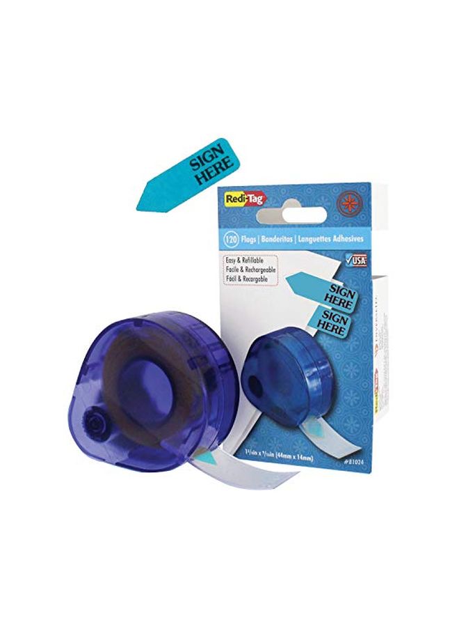 ريدي-تاج 120 علم لموزع أعلام صفحات بنمط سهم مطبوع عليه رسالة "Sign Here" أزرق - Image 2