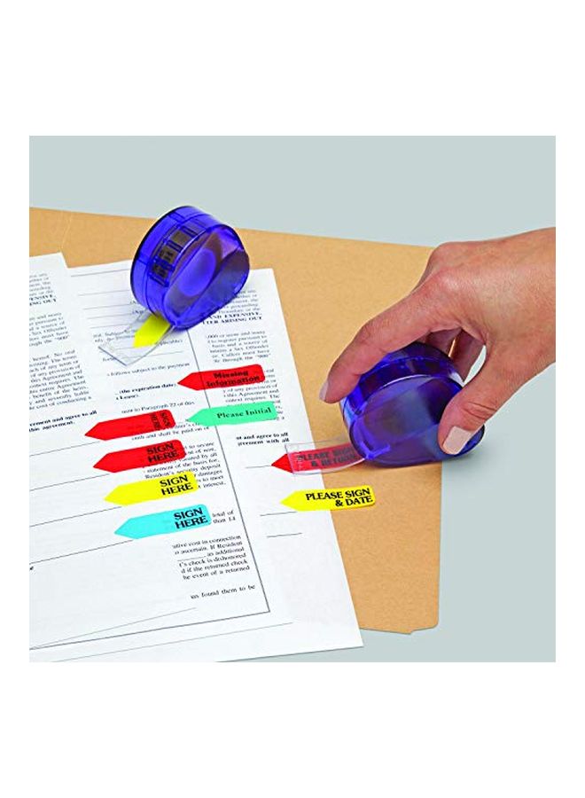 ريدي-تاج 120 علم لموزع أعلام صفحات بنمط سهم مطبوع عليه رسالة "Sign Here" أزرق - Image 3