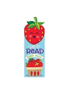 EUREKA 24-Piece Scratch And Sniff Strawberry Scented Bookmark Red/Blue/White  - Image 1