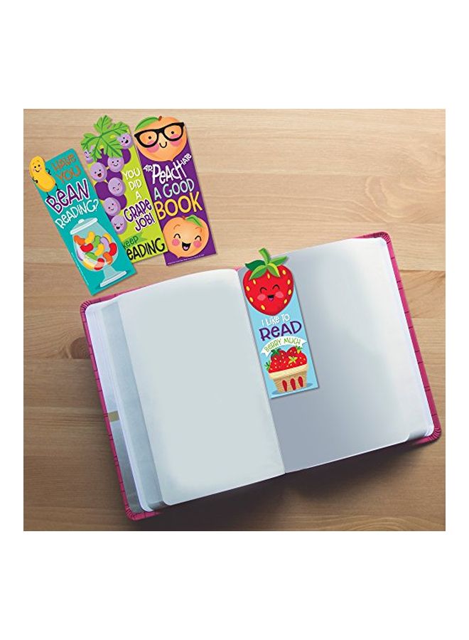 إيوريكا طقم علامات مرجعية برائحة الفراولة أخدشها لتشم رائحتها مكون من 24 قطعة أحمر/ أزرق/ أبيض - Image 2