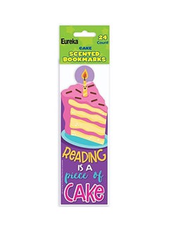 EUREKA 24-Piece Scratch And Sniff Cake Scented Bookmark Pink/Yellow/Purple  - Image 3