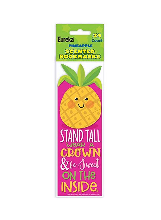 إيوريكا إشارة مرجعية قابلة للخدش والشم معطرة بالأناناس - 24 قطعة وردي/أصفر/أخضر - Image 3