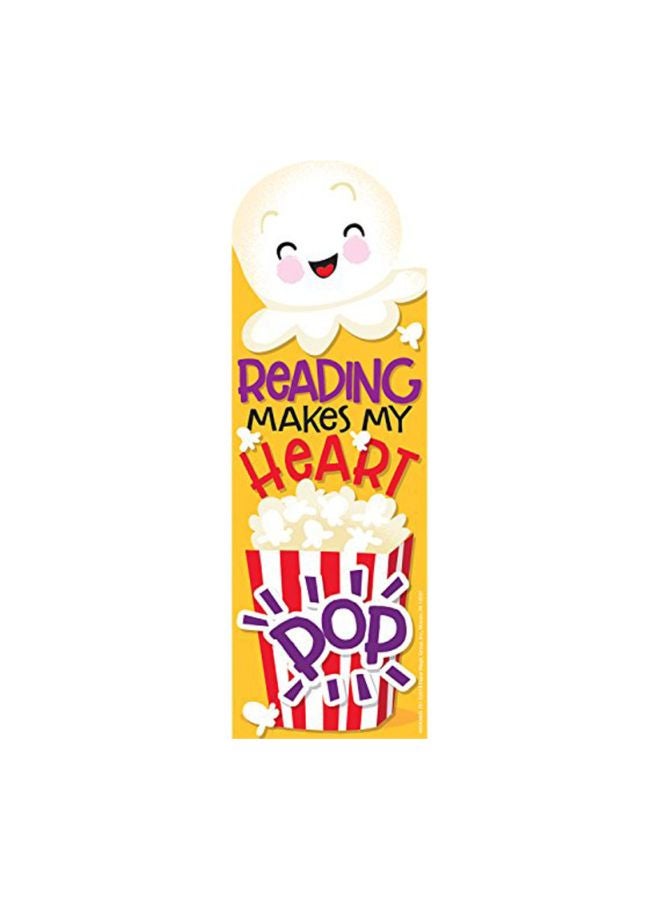 EUREKA 24-Piece Scratch And Sniff Popcorn Scented Bookmark Yellow/White/Red - Image 1