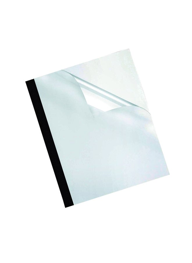 Fellowes 10-Piece Binding Thermal Presentation Cover Clear/Black  - Image 1