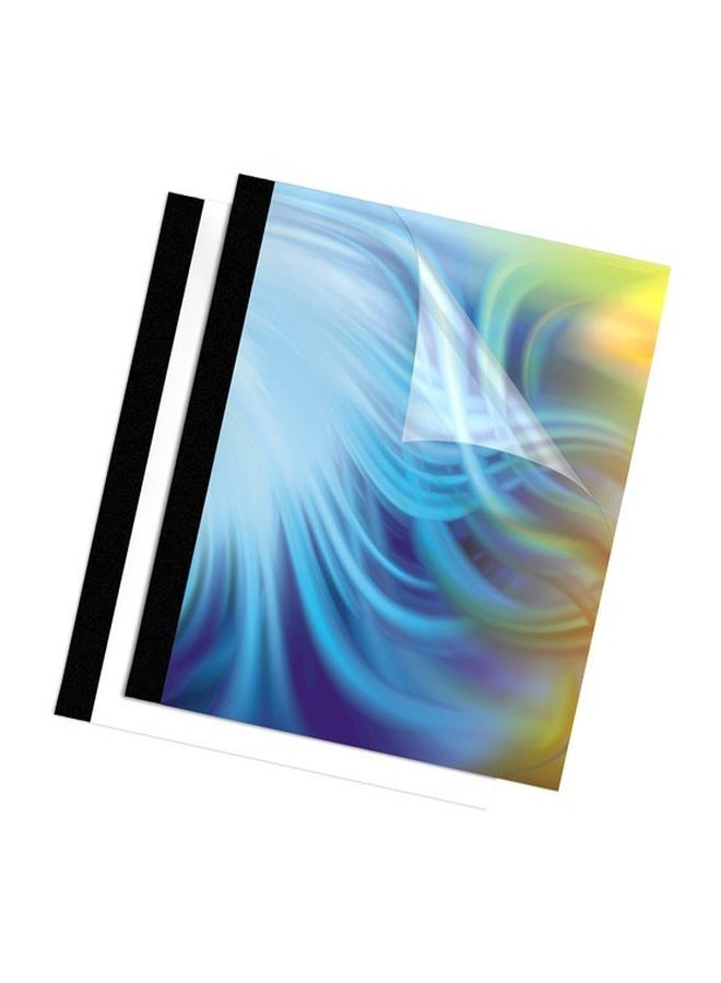 Fellowes 10-Piece Binding Thermal Presentation Cover Clear/Black  - Image 2