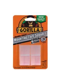 24-Piece Double-Sided Mounting Tape Squares Clear