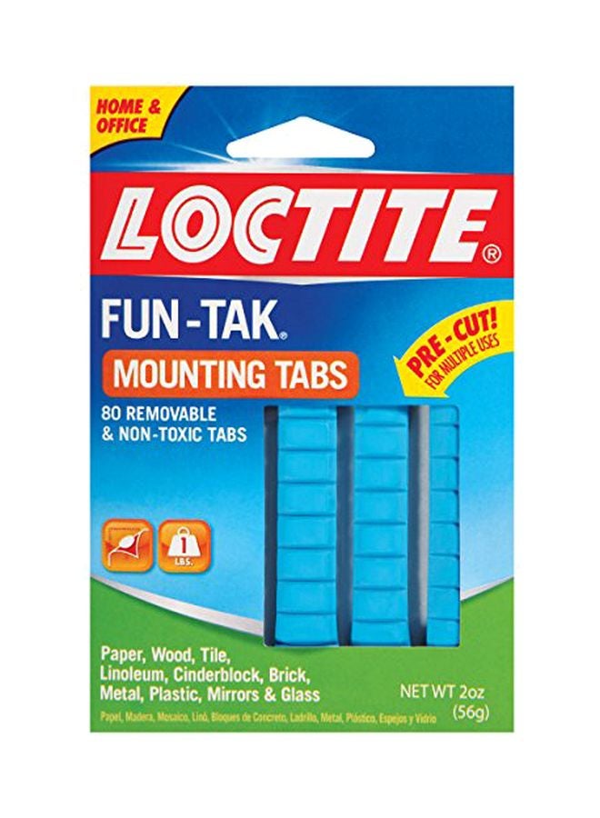 Loctite - 80-Piece Fun-Tak Removable Mounting Tab Set Blue - Image 1