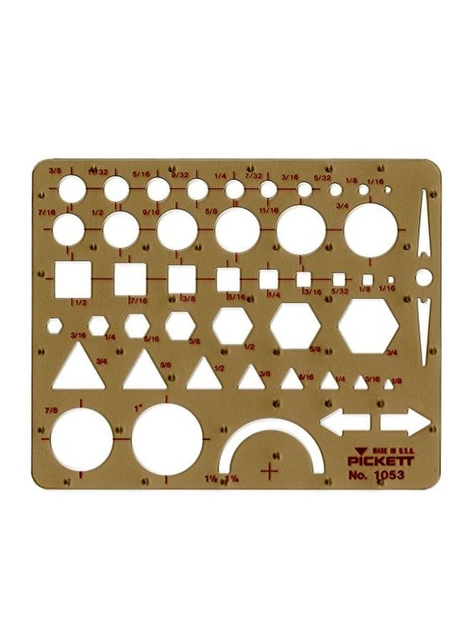 Pickett General Purpose Inking Template Beige/Red - Image 2