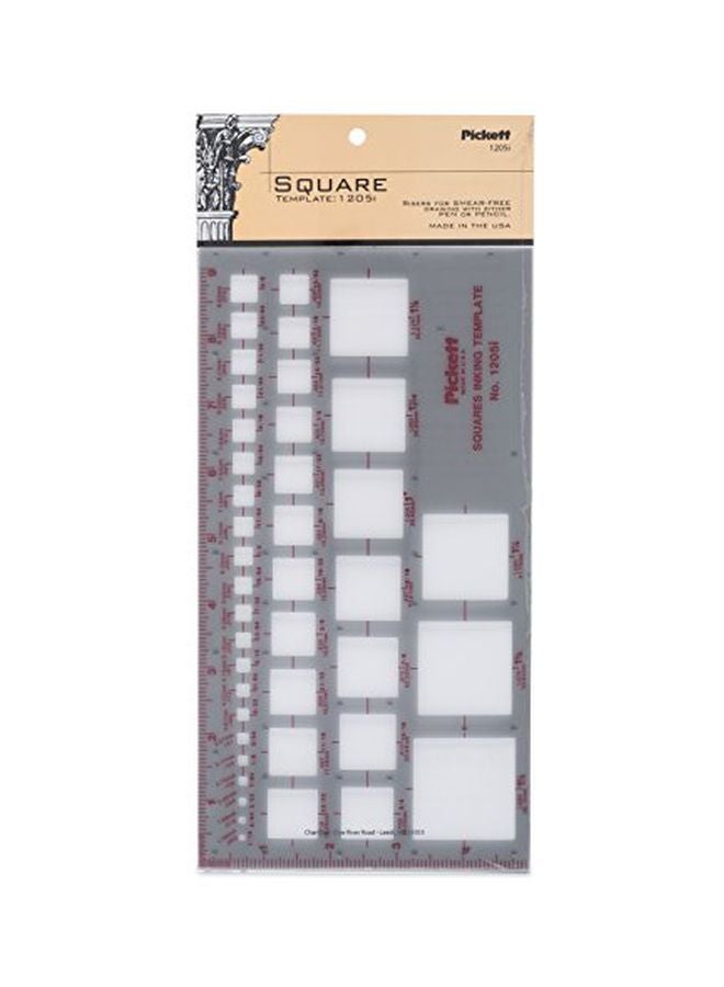 Squares Template Grey/Red