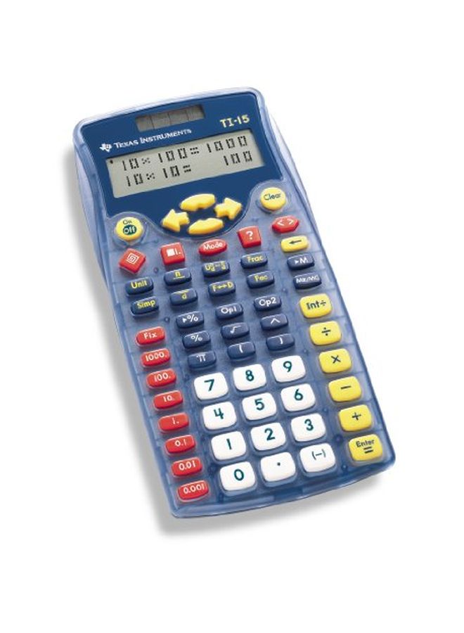 TEXAS INSTRUMENTS Explorer Elementary Calculator Blue/Yellow  - Image 2