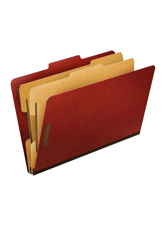 Pendaflex 10-Piece Top Tab Classification Folder Brick Red/Brown  - Image 1