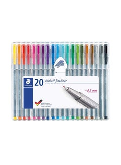 STAEDTLER 20-Piece Triplus Fineliner Pen Set Multicolour  - Image 1