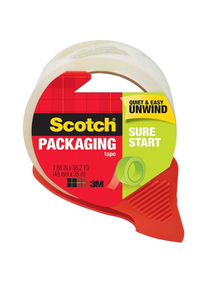 سكوتش شريط لاصق شور ستارت للشحن مع موزع شفاف/ أحمر - Image 1
