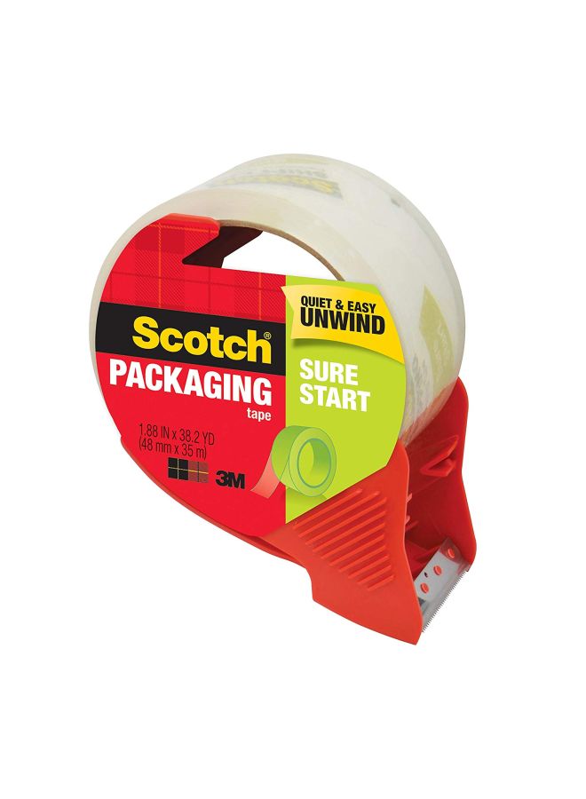 سكوتش شريط لاصق شور ستارت للشحن مع موزع شفاف/ أحمر - Image 2