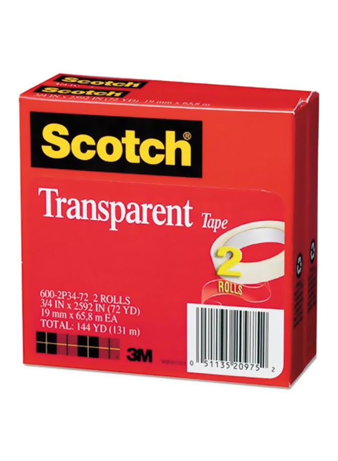 سكوتش قطعتان من بكرة شريط لاصق شفاف شفاف - Image 2