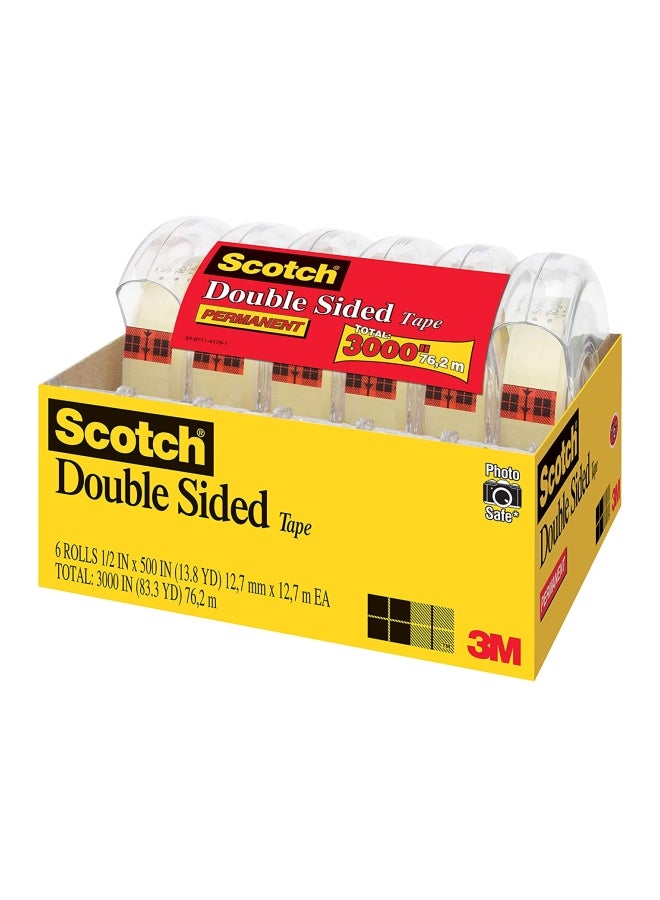 Scotch  6-Piece Double Sided Tape Yellow/Red/Clear  - Image 2