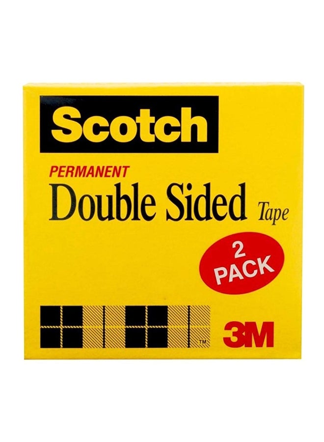 Scotch  2-Piece Permanent Double Sided Tape Roll Set Clear  - Image 2