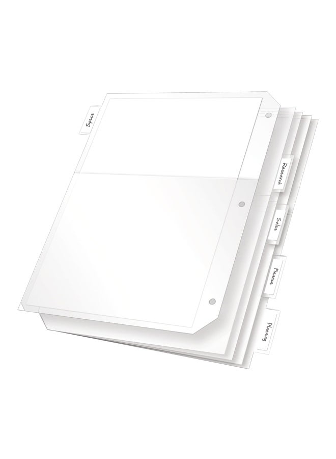 TOPS Cardinal Poly Ring Binder Pockets White  - Image 1